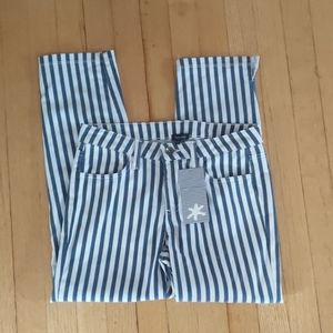 Splendid navy and white cropped pants